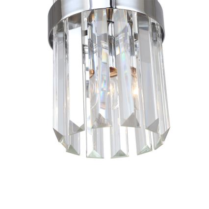 Lustre em cabo VETRO 1xE14/10W/230V cromado brilhante