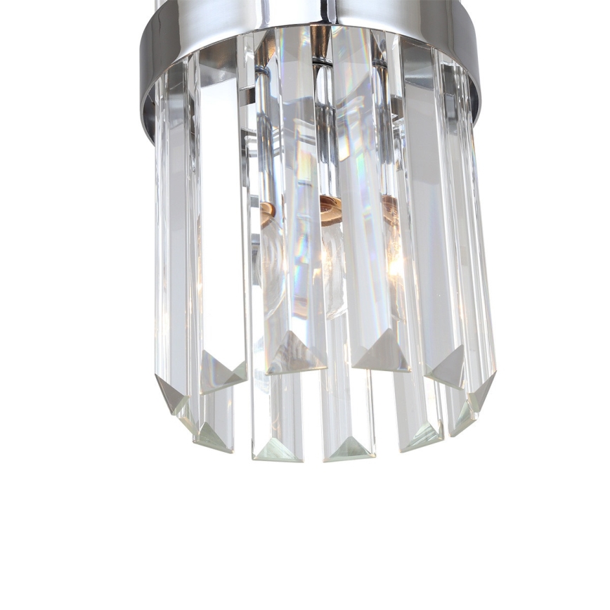 Lustre em cabo VETRO 1xE14/10W/230V cromado brilhante