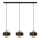 Lustre em cabo VOLTA 3xE27/15W/230V preto/ouro rosé