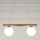 Lustre em cabo WOODSTOCK 2xE27/15W/230V madeira/creme