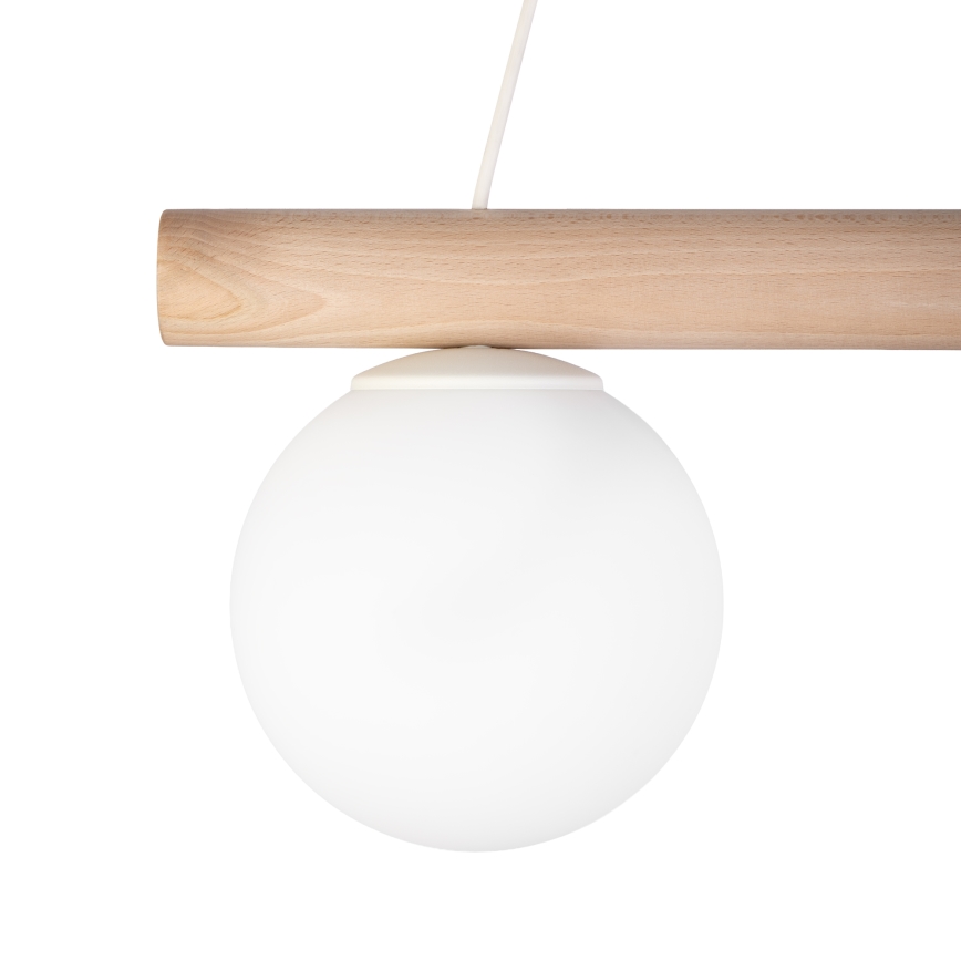 Lustre em cabo WOODSTOCK 2xE27/15W/230V madeira/creme
