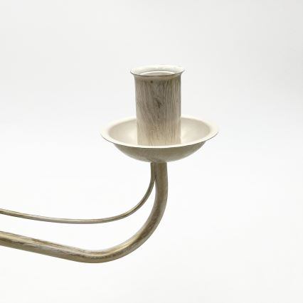 Lustre em corrente ANTON 6xE14/60W/230V, acabamento branco patinado