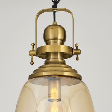 Lustre em corrente BOTTLE 1xE27/40W/230V dourado