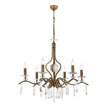 Lustre em corrente CLASSIC 6xE14/40W/230V bronze