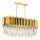 Lustre em corrente CRYSTALLINE 8xE27/40W/230V dourado