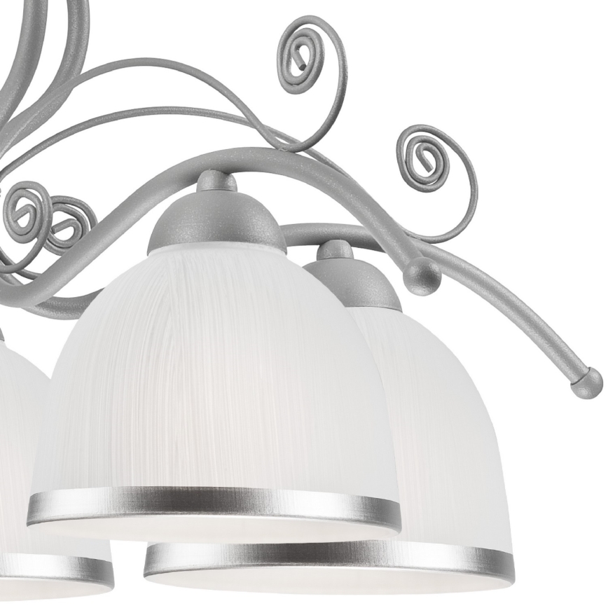 Lustre em corrente RETRO II 5xE27/60W/230V prateado