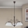 Lustre em corrente RULA 3xE27/40W/230V Ø 70 cm branco/bronze