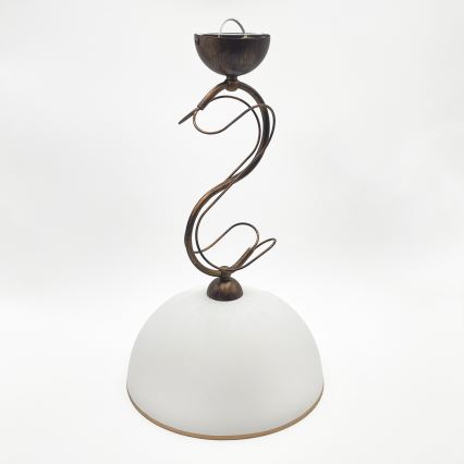 Lustre em haste COBRA 1x E27/60W/230V Ø 30 cm bronze/patina