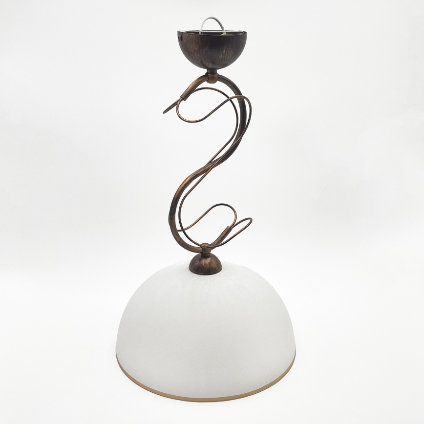 Lustre em haste COBRA 1x E27/60W/230V Ø 30 cm bronze/patina