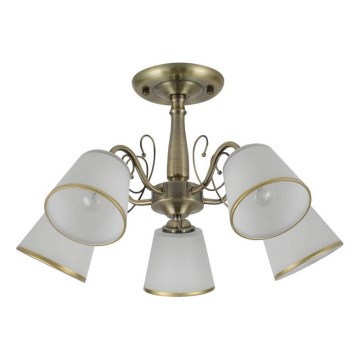 Lustre em haste LOSANNA 5xE14/40W/230V latão