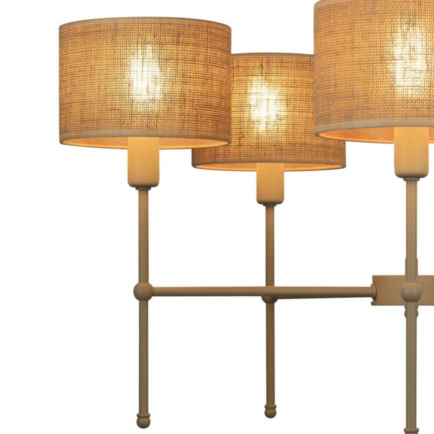 Lustre em haste MADELA 5xE14/40W/230V juta/bege