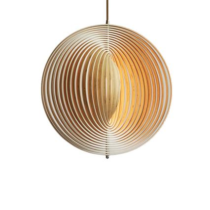 Lustre em madeira com cabo 1xE27/60W/230V Ø 43,5 cm maciço/folheado/faia/seringueira