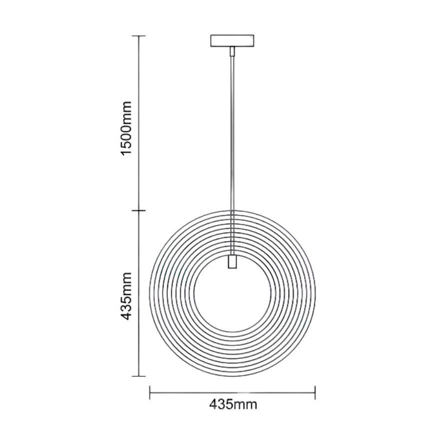 Lustre em madeira com cabo 1xE27/60W/230V Ø 43,5 cm maciço/folheado/faia/seringueira