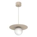 Lustre FLAT em cabo 1xE27/15W/230V bege