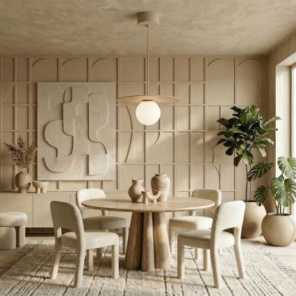 Lustre FLAT em cabo 1xE27/15W/230V bege