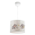 Lustre infantil CANDY 1xE27/40W/230V branco/bege