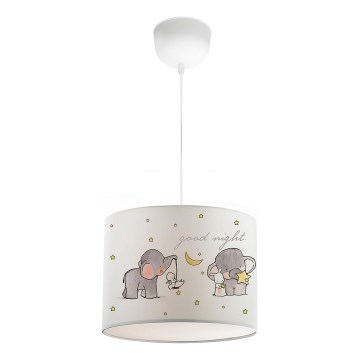 Lustre infantil CANDY 1xE27/40W/230V branco/bege