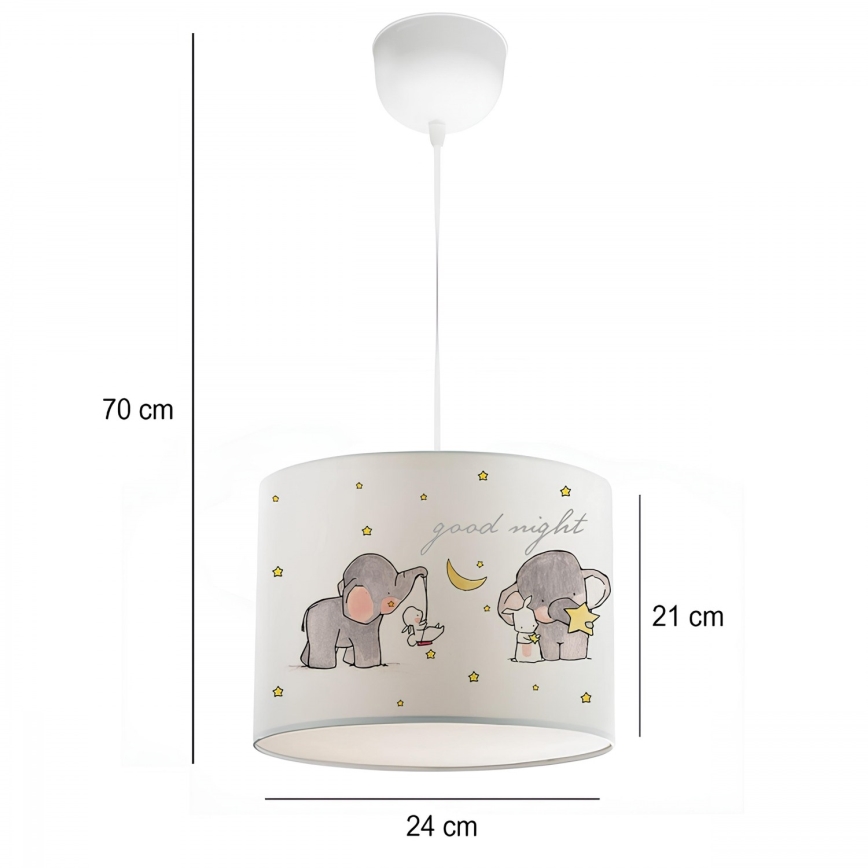 Lustre infantil CANDY 1xE27/40W/230V branco/bege