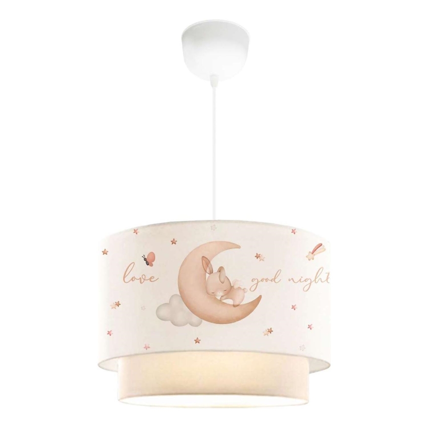 Lustre infantil CANDY 1xE27/40W/230V branco/bege