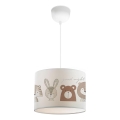Lustre infantil CANDY 1xE27/40W/230V branco/castanho