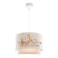 Lustre infantil CANDY 1xE27/40W/230V branco/castanho