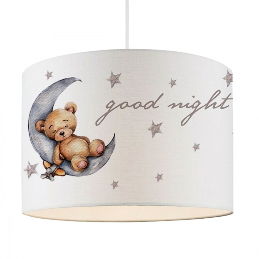Lustre infantil CANDY 1xE27/40W/230V branco/castanho