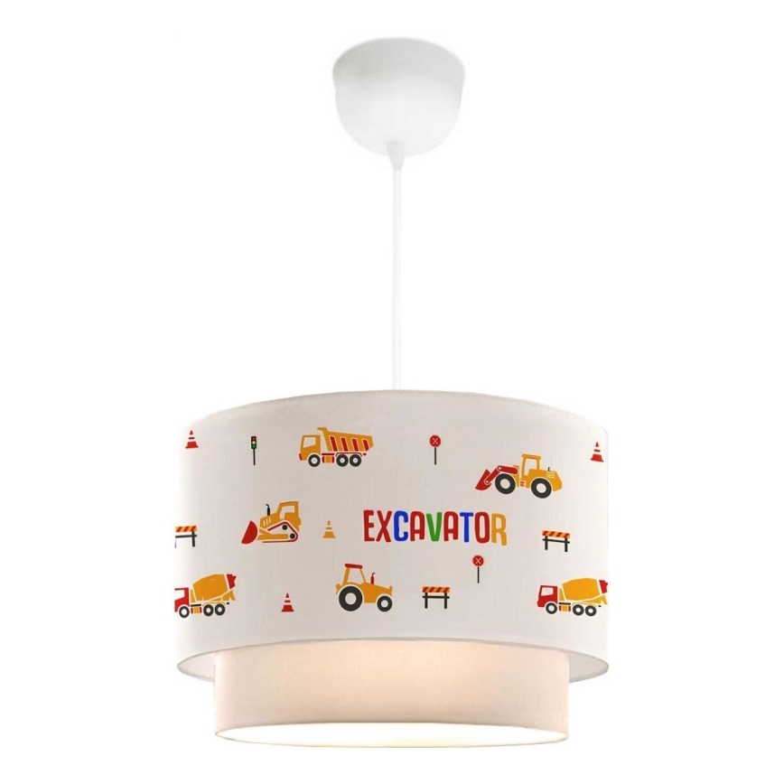 Lustre infantil CANDY 1xE27/40W/230V branco/laranja