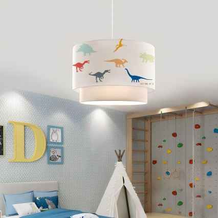 Lustre infantil CANDY 1xE27/40W/230V branco/multicolorido