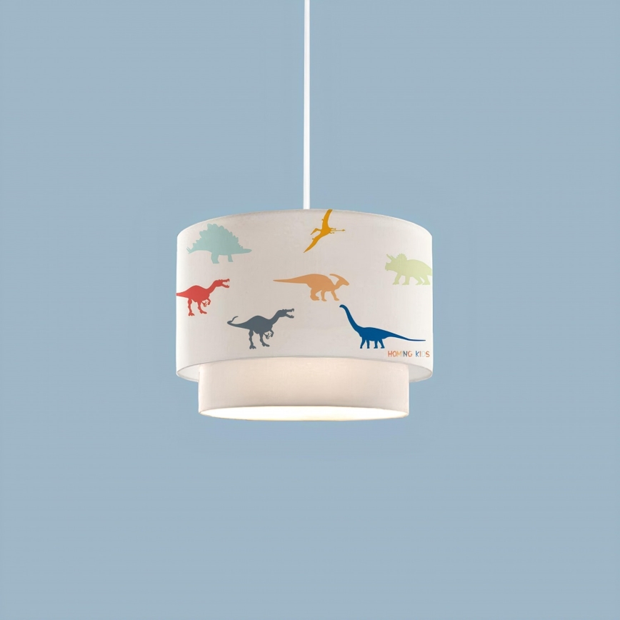 Lustre infantil CANDY 1xE27/40W/230V branco/multicolorido