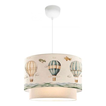 Lustre infantil CANDY 1xE27/40W/230V branco/multicolorido