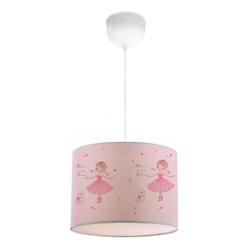 Lustre infantil CANDY 1xE27/40W/230V rosa