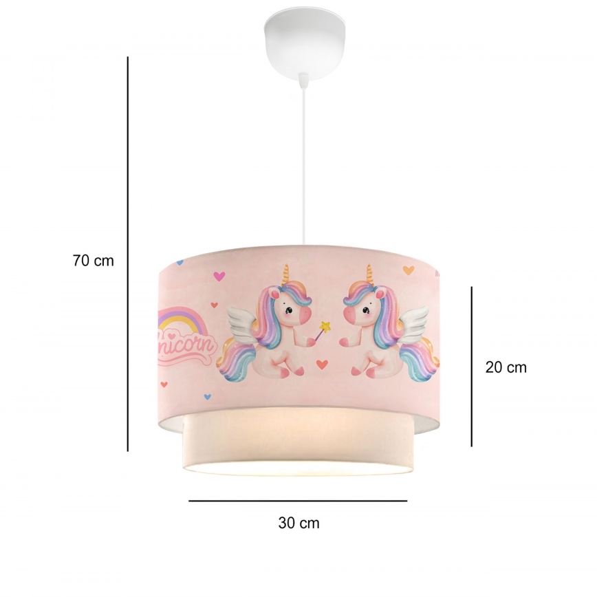 Lustre infantil CANDY 1xE27/40W/230V rosa