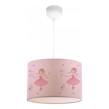 Lustre infantil CANDY 1xE27/40W/230V rosa