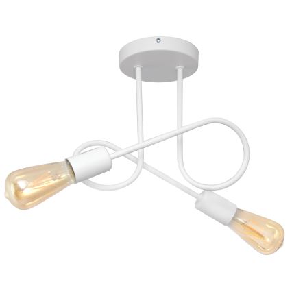 Lustre de teto infantil OXFORD 2xE27/15W/230V branco