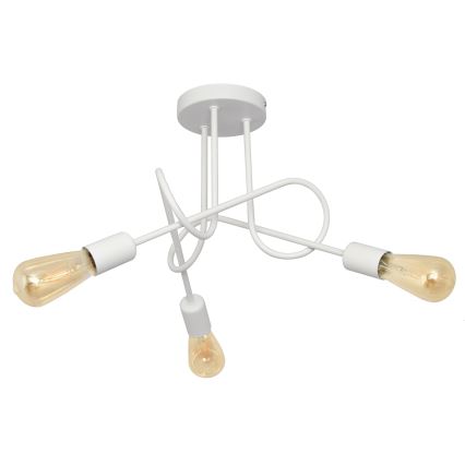 Lustre de teto infantil OXFORD 3xE27/15W/230V branco