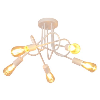 Lustre de teto infantil OXFORD 5xE27/15W/230V branco