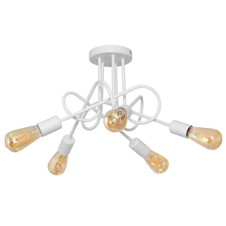 Lustre de teto infantil OXFORD 5xE27/15W/230V branco