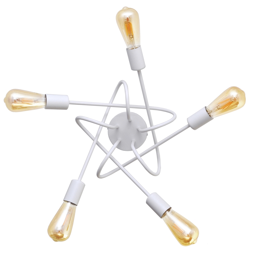 Lustre de teto infantil OXFORD 5xE27/15W/230V branco