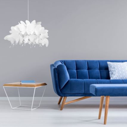 Lustre infantil FARFALLA 1xE27/60W/230V branco