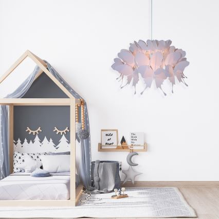 Lustre infantil FARFALLA 1xE27/60W/230V rosa