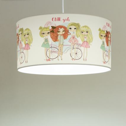 Lustre infantil GIRLS VIBES 1xE27/60W/230V Ø 40 cm para meninas