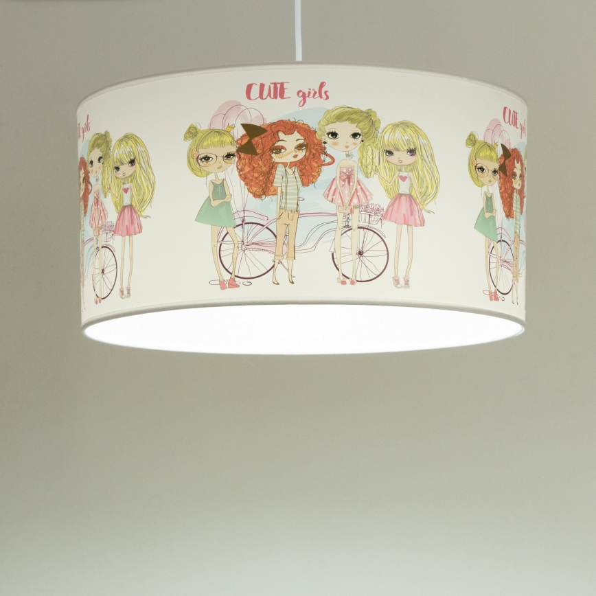 Lustre infantil GIRLS VIBES 1xE27/60W/230V Ø 40 cm para meninas