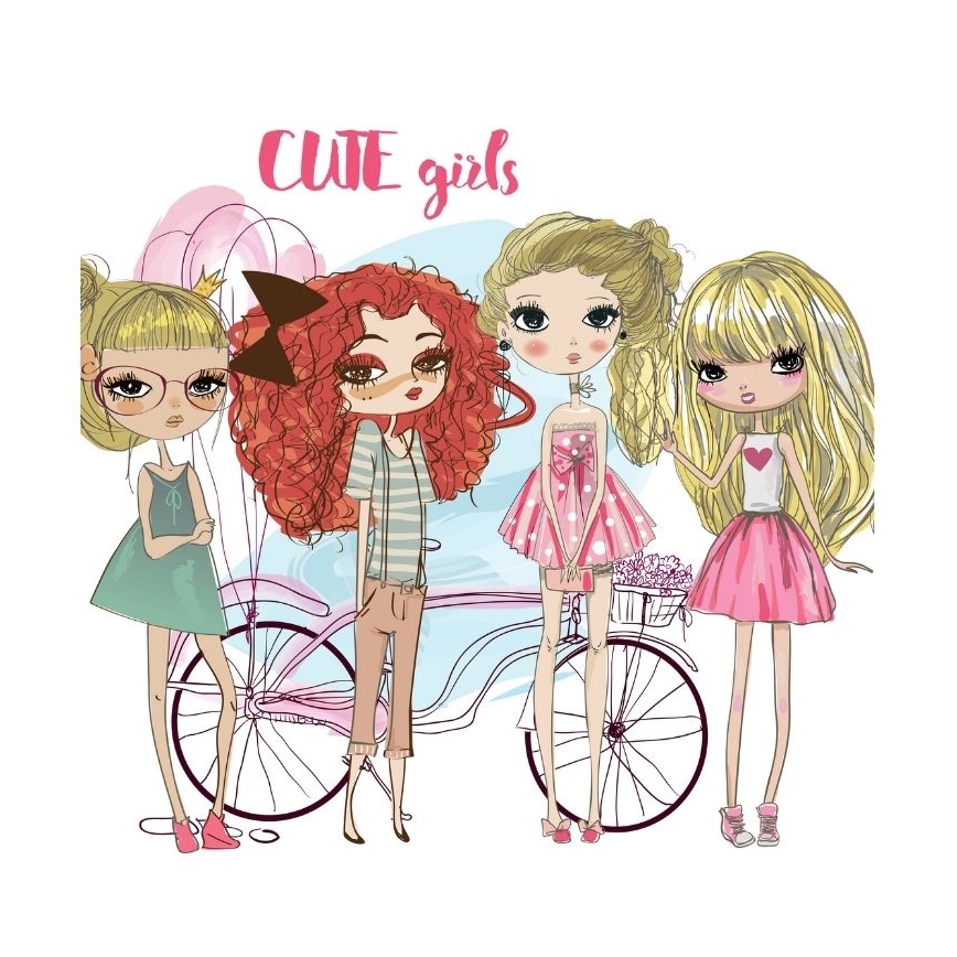 Lustre infantil GIRLS VIBES 1xE27/60W/230V Ø 40 cm para meninas