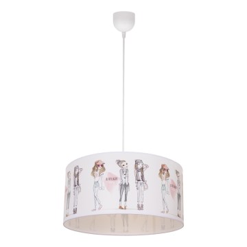 Lustre infantil GIRLS VIBES 1xE27/60W/230V Ø 40 cm para meninas