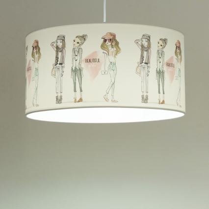 Lustre infantil GIRLS VIBES 1xE27/60W/230V Ø 40 cm para meninas