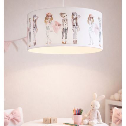 Lustre infantil GIRLS VIBES 1xE27/60W/230V Ø 40 cm para meninas