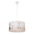 Lustre infantil KIDS ROOM 1xE27/60W/230V, diâmetro 40 cm, com design divertido de animais