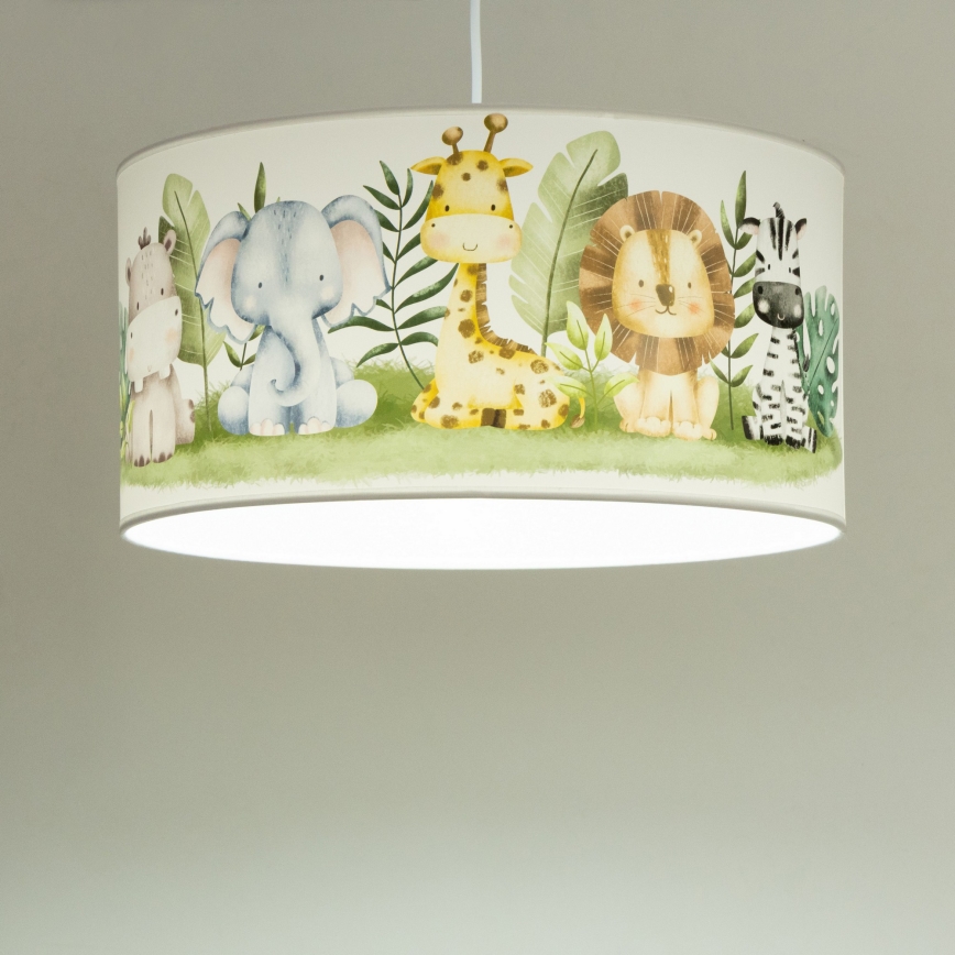 Lustre infantil KIDS ROOM 1xE27/60W/230V, diâmetro 40 cm, tema selva