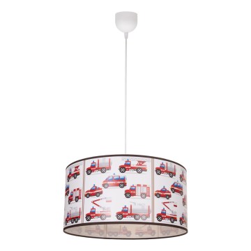 Lustre infantil KIDS ROOM 1xE27/60W/230V Ø 40 cm bombeiros