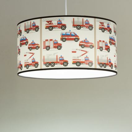 Lustre infantil KIDS ROOM 1xE27/60W/230V Ø 40 cm bombeiros